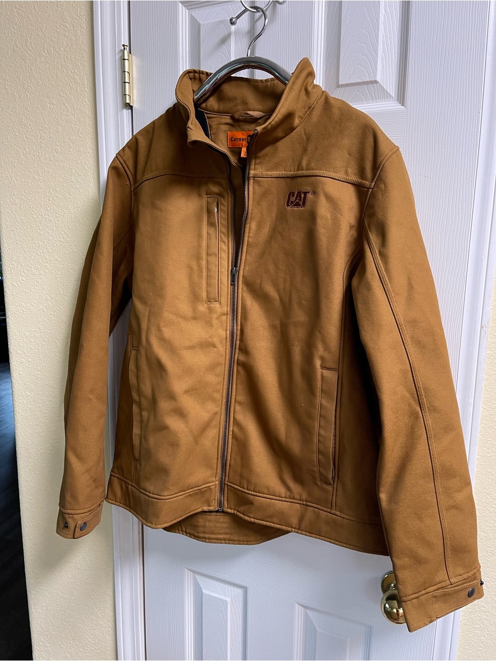 CAT Men's Tan Softshell Performance Jacket